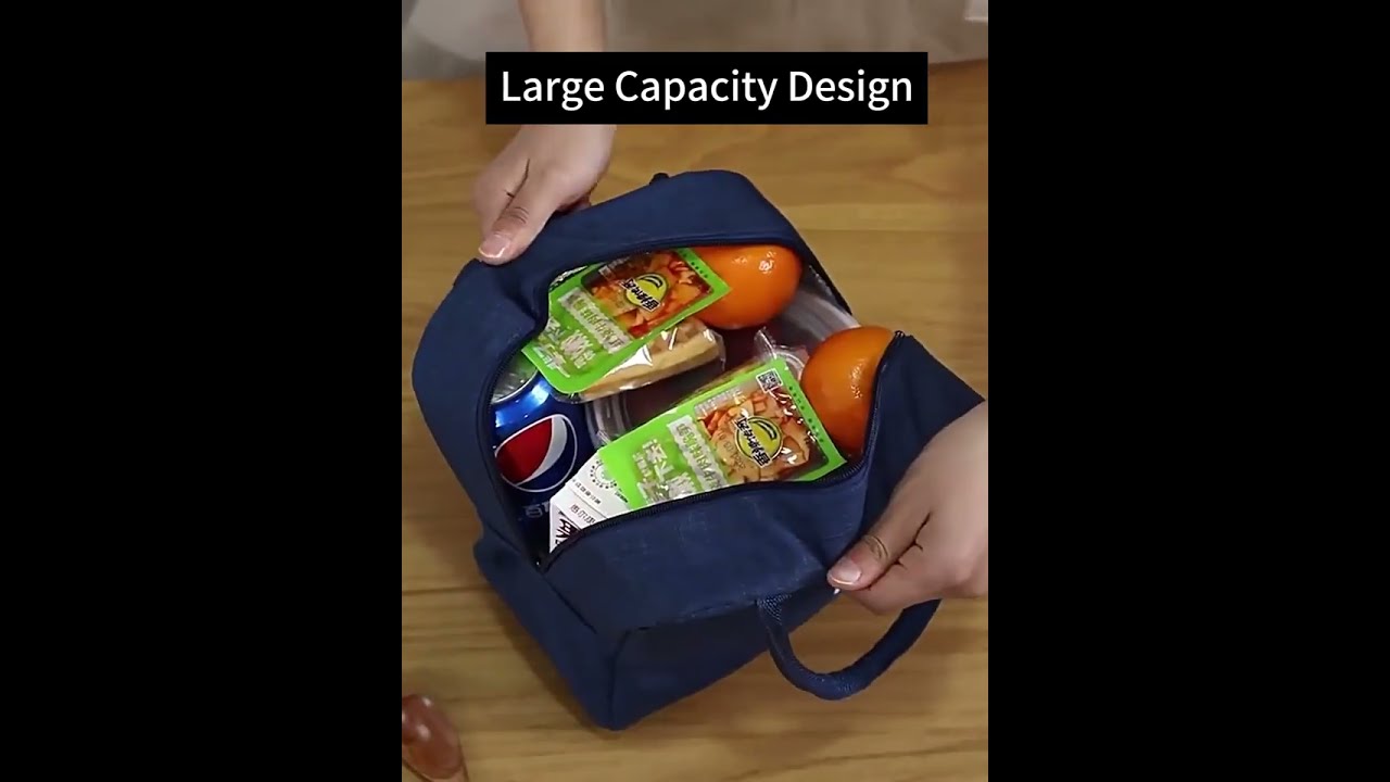 Insulated Lunch Bag Durable Stylish  with Aluminum Film EPE Foam  Polyester Keeps Food Hot & Cold