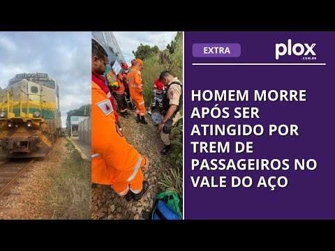 Homem morre após ser atingido por trem de passageiros no Vale do Aço