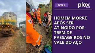 Homem morre após ser atingido por trem de passageiros no Vale do Aço