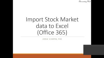 Import Stock Market data to Excel (Office 365)