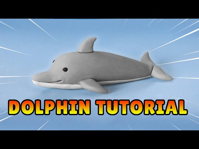 🔴DIY how to make DOLPHIN - Easy Polymer Clay, Fondant Tutorial
