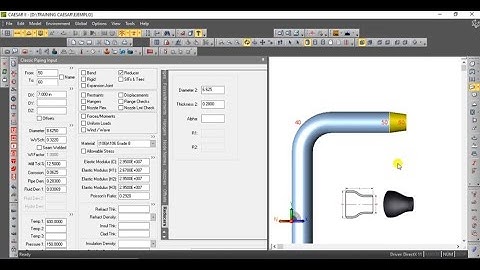 7. CAESAR II Stress Analysis: Como crear una Reducción, una Tee y otros tipos de Intersección