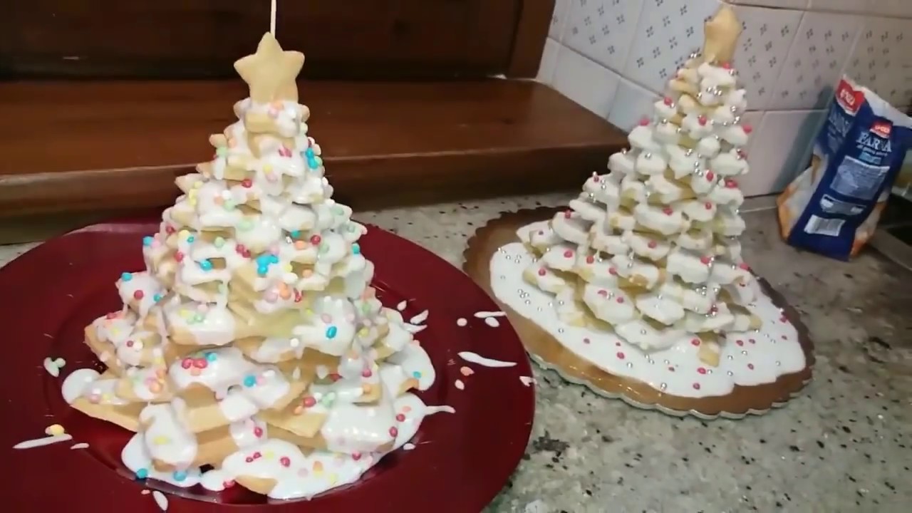 Torta Albero Di Natale 3d.Albero Di Natale 3d Con Biscotti Di Pasta Frolla Glassa Di Zucchero Con Bimby Ricetta Di Natale Youtube