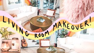 Living Room 70s Makeover | Painted Tile Floor | DIY Dream Space EP 07