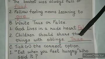 ECPS CLASS-1 MORAL SCIENCE CHAPTER 3 REVISION