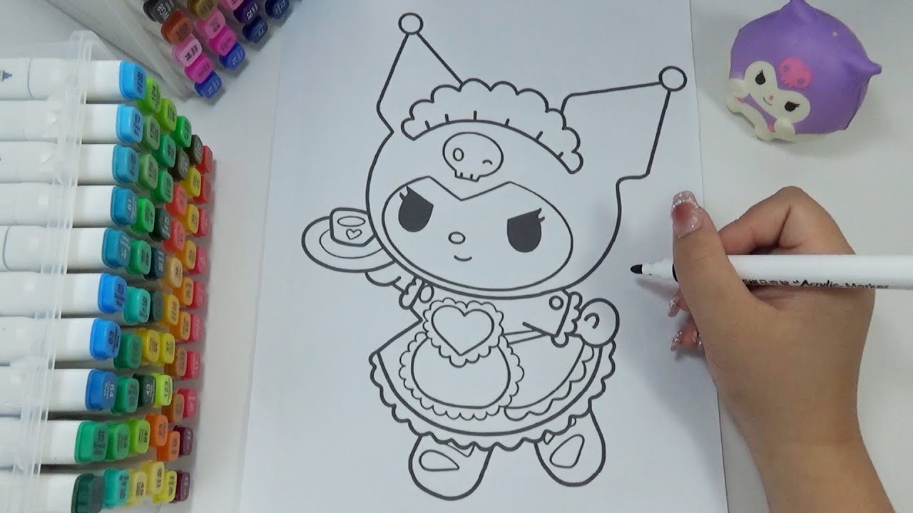 Coloring Kawaii Kuromi : Sweet & Back Art Therapy