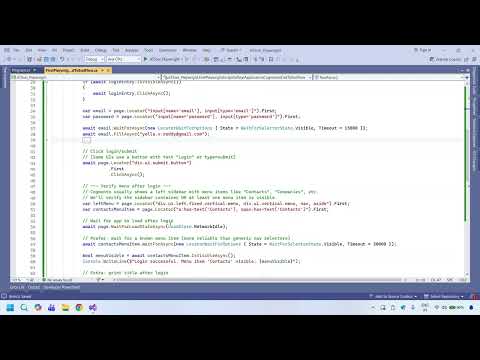 First Playwright Script on Real Application (Cogmento) | Login, Validate Menu & Logout | C# Tutorial