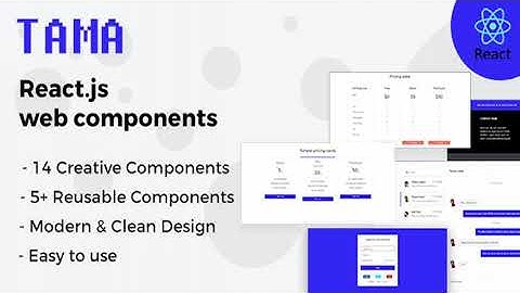 Tama - React.js Web Components | Codecanyon Scripts and Snippets