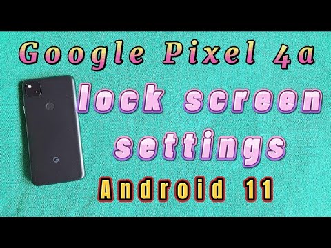 lock screen settings appearance for Google Pixel 4a phone Android 11