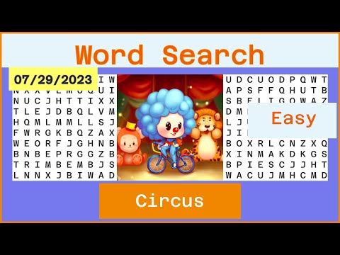 Word Search - Challenge 07/29/2023 - Easy - Circus