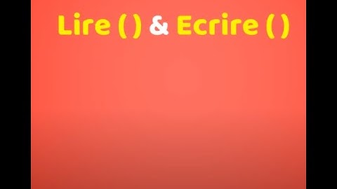 Exemple Simple de saisie et d