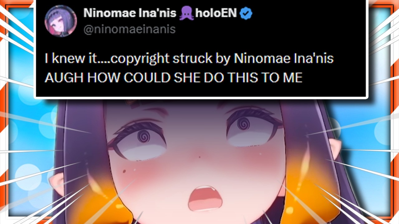 Ina got COPYRIGHT STRIKED by Ina???【Ninomae Ina'nis / HololiveEN】