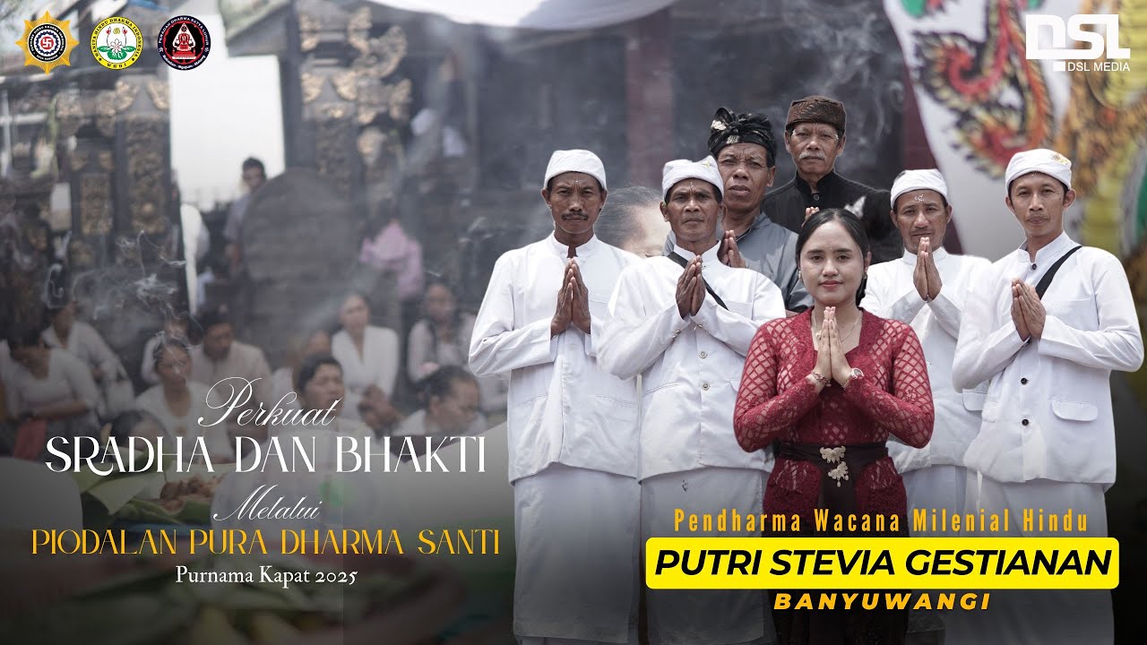 LENGKAP! Dharma Wacana Putri Stevia: Memperteguh Sradha dan Bhakti Saat Piodalan Pura Dharma Santi