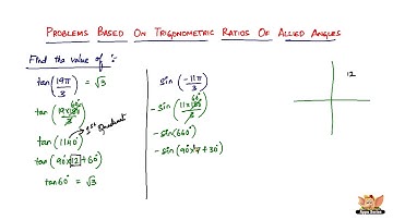 How to solve problems based on trigonometric ratios of allied angles? -- Vol 3/5