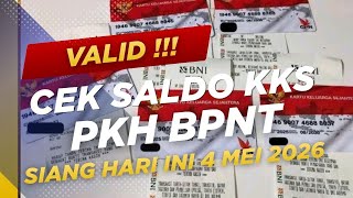 LIVE ‼️PANTAU CEK SALDO KKS PKH BPNT HARI INI ( SENIN 4 MEI 2026 )