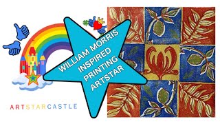 ARTSTARCASTLE 👍 POLYSTYRENE TILE PRINTING ❤️ WILLIAM MORRIS DESIGNS | 3 TILE PATTERN 4 LAYER | ART
