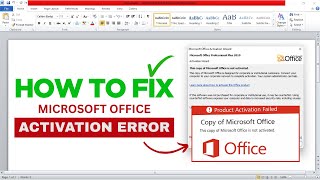 Microsoft office activation wizard  This copy of Microsoft office is not activated | MS Office error