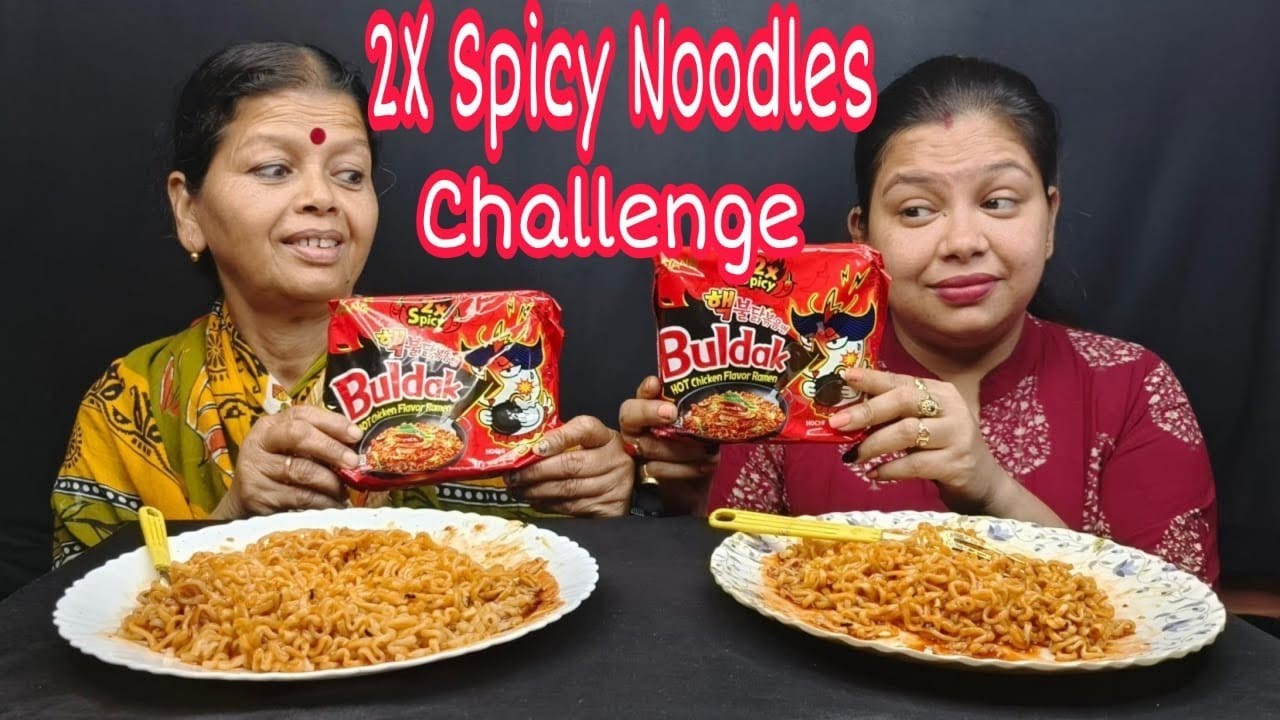 মা এর সঙ্গে প্রথমবার 2x Spicy 🔥🔥 Noodles চ্যালেঞ্জ করলাম।।তারপর আমার যা অবস্থা হলো সেটা ইতিহাস।।😭😭।