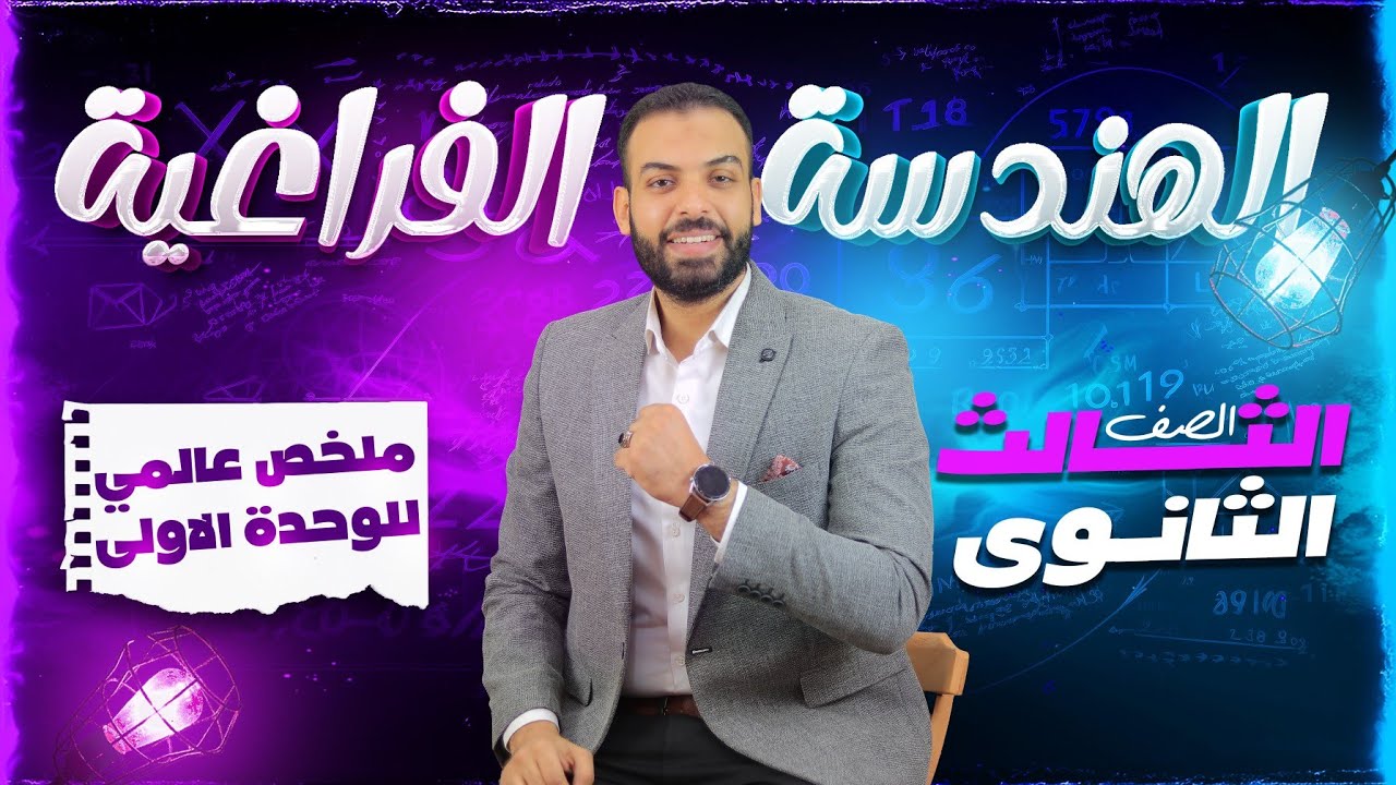 ملخص عااالمي للوحدة الاولى هندسة فراغية 🔥 ٣ث 🔥 #علمي_رياضه