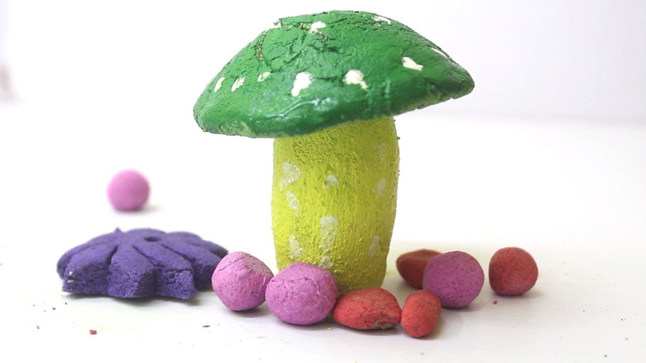 Kinetic Sand Mushroom - Colorful mushroom DIY | 3D Mushroom For Home Decoration | DIY Decor Idea