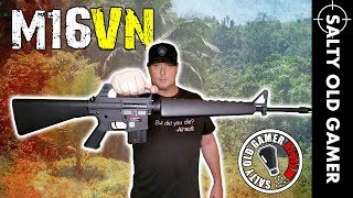 G P M16a1 Vietnam Airsoft Aeg Saltyoldgamer Airsoft Review Youtube