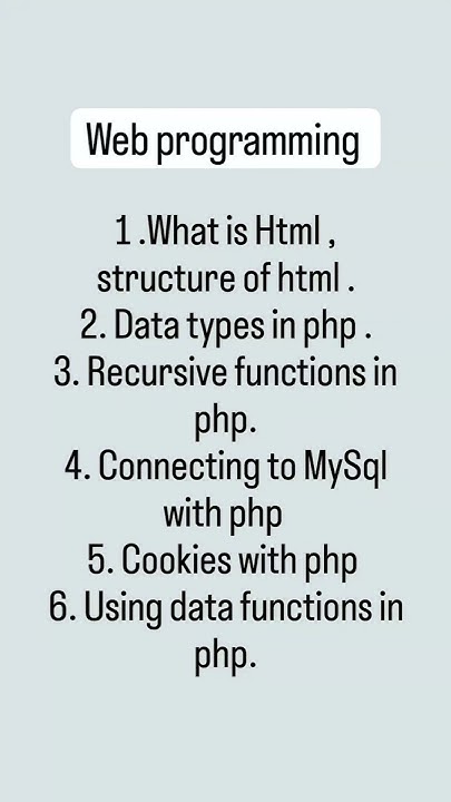 web programming important questions for 4 th sem BCA #degree #students ...