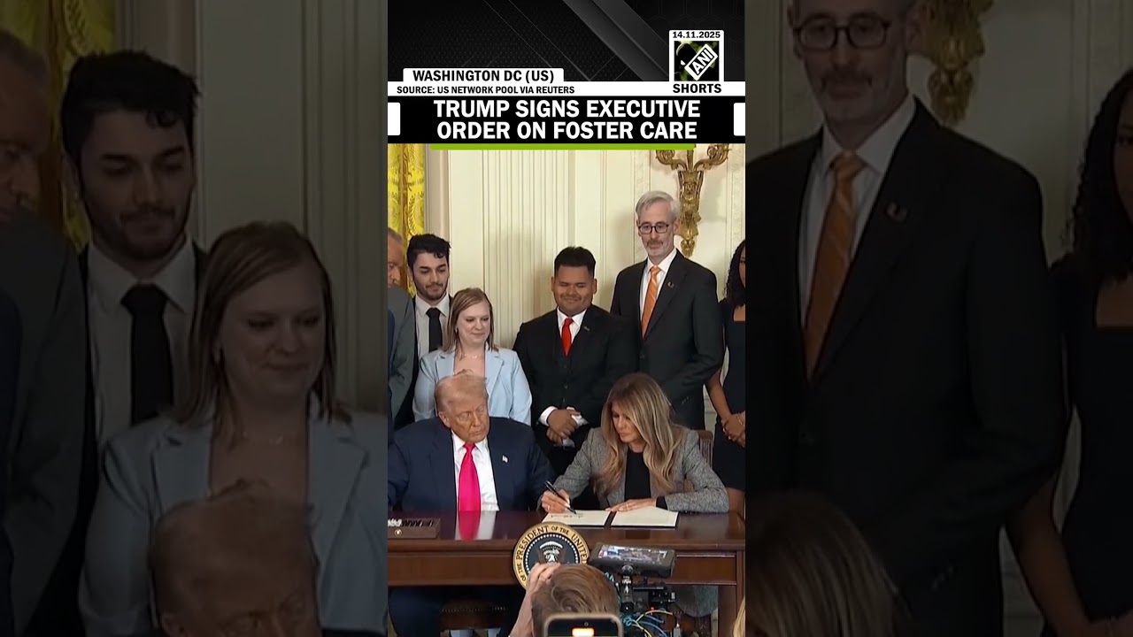 President Trump, joined by Melania signs Executive Order strengthening Foster Care