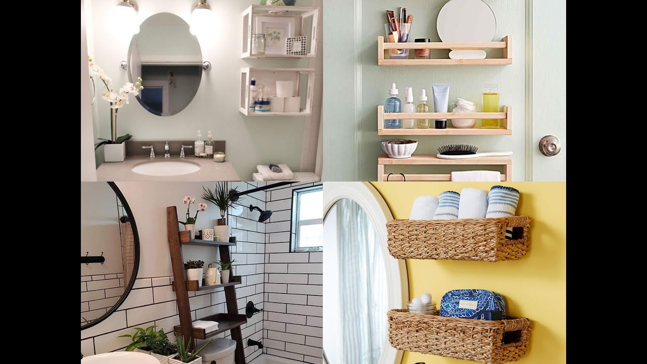 HOME DECOR SHELVES IDEAS IN SMALL BATHROOM |  BATHROOM ORGANIZATION AND STORAGE IDEAS,