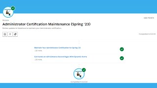 Maintain Your Administrator Certification for Spring 23 || Salesforce Trailhead