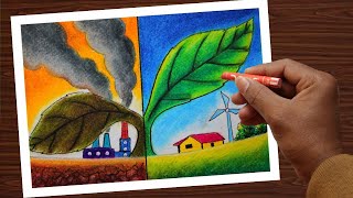 Environment day drawing / poster drawing on world Environment day step by step easy