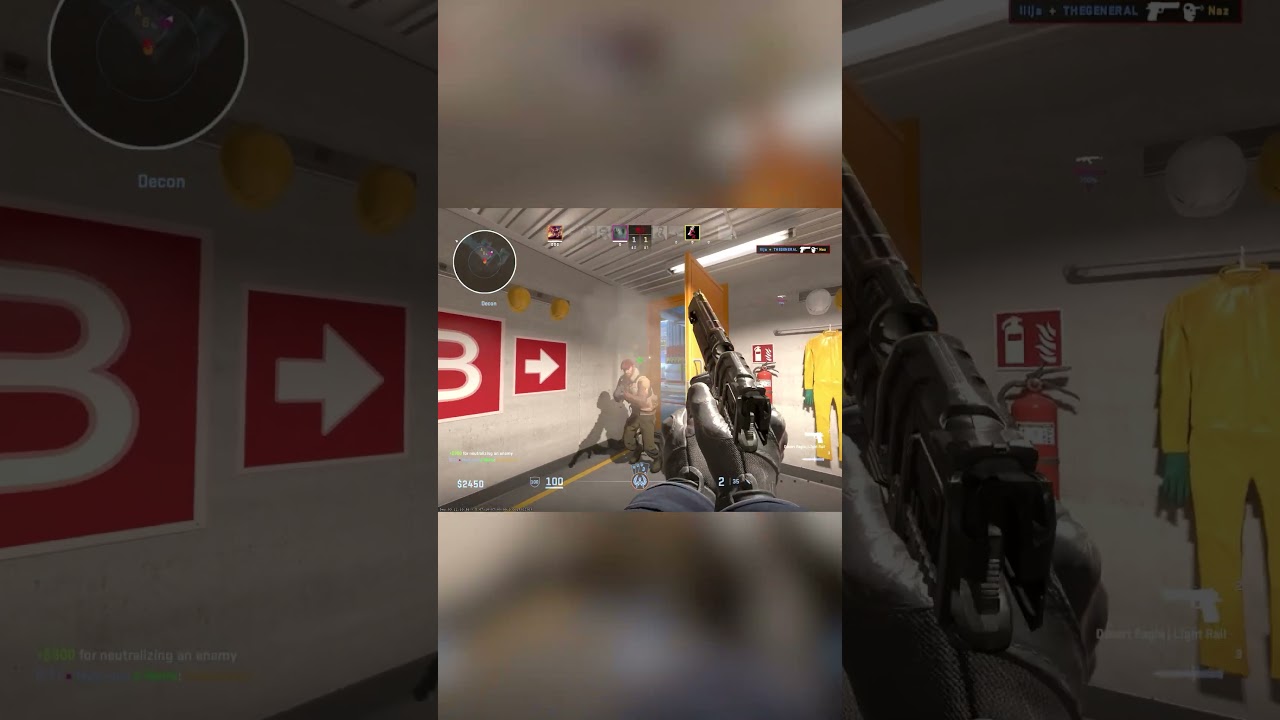 When the shots actually hits...  