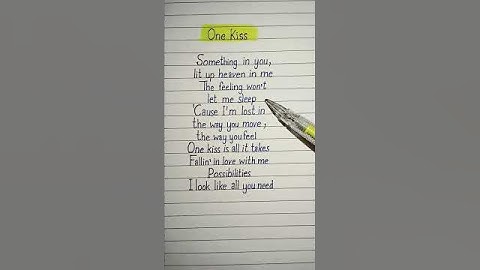 Thumbnail of One Kiss Lyrics Song by Dua Lipa #onekiss #lyrics #dualipa