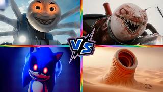 Cursed Thomas Vs Choo Choo Charles Vs Sonic Exe Vs Erosion Worm Pepe Viral Music Play With Me