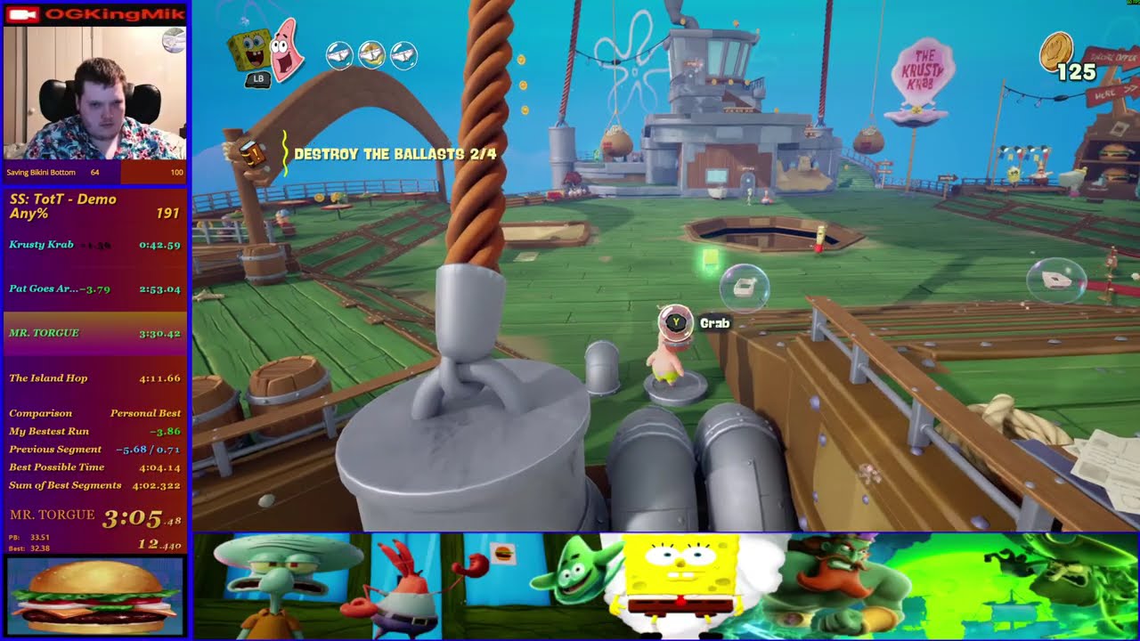 SpongeBob SquarePants: Titans Of The Tide Demo Any% In 