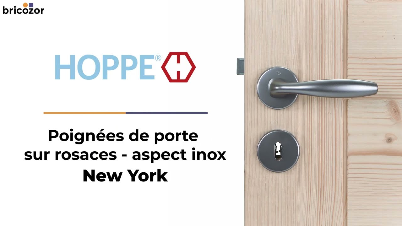 HOPPE Poignée de fenêtre oscillo-battante en aluminium 'New York' F1/NA7503/7/032-042/90/M5X45