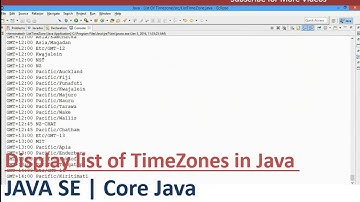 Java - Display list of timezones in Java | Team MAST