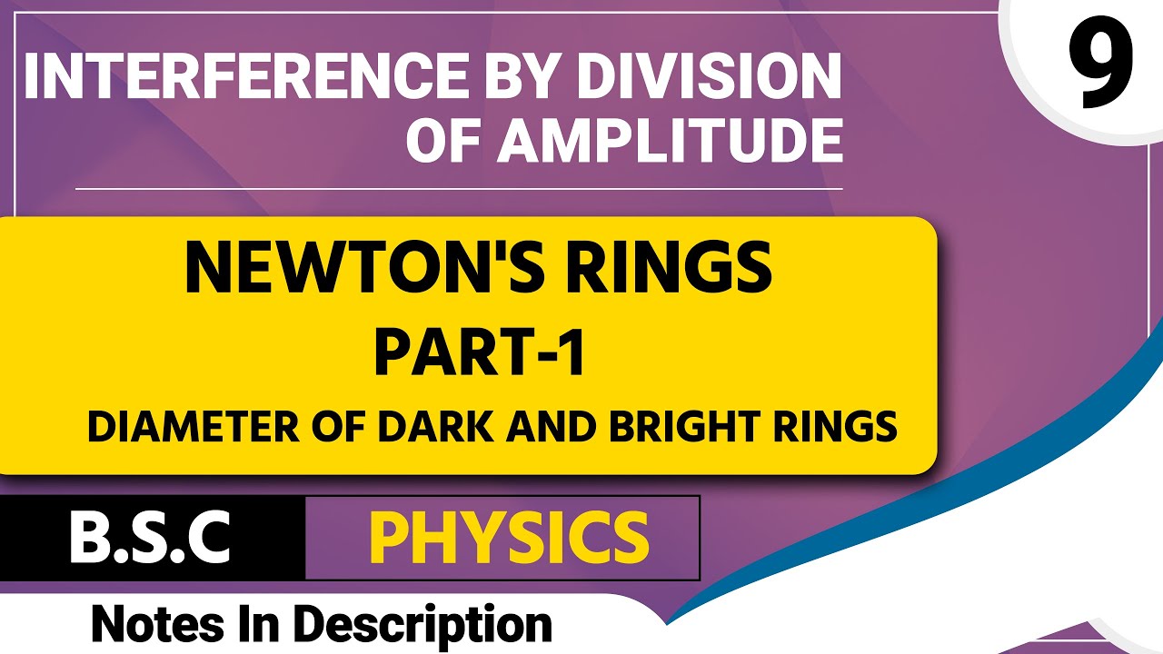Newton's Rings Part1 Diameter of Dark and Bright rings BSc 2nd