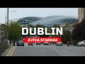 Walking in Dublin to AVIVA Stadium walking tour 4k 2021