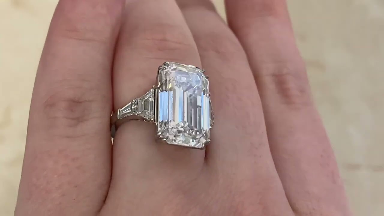Elegant Art Deco 2CT Canary Yellow CZ Asscher Cut Engagement Ring with- Bling Je