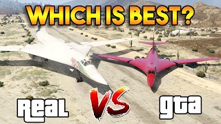 GTA 5 ALKONOST VS REAL TU-160 : BOMBER PLANE (WHICH IS BEST?)