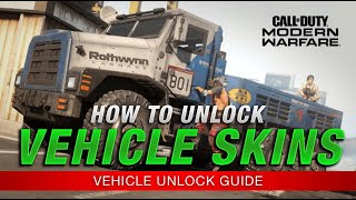 Modern Warfare : How to Unlock FREE Vehicle Skins / FREE Custom Vehicle Guide (Call Of Duty MW)