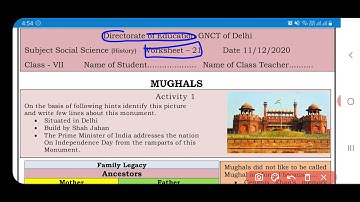 social science worksheet 21 class 7(11/12/20)English medium/sst worksheet 21 class 7/ssc worksheet21