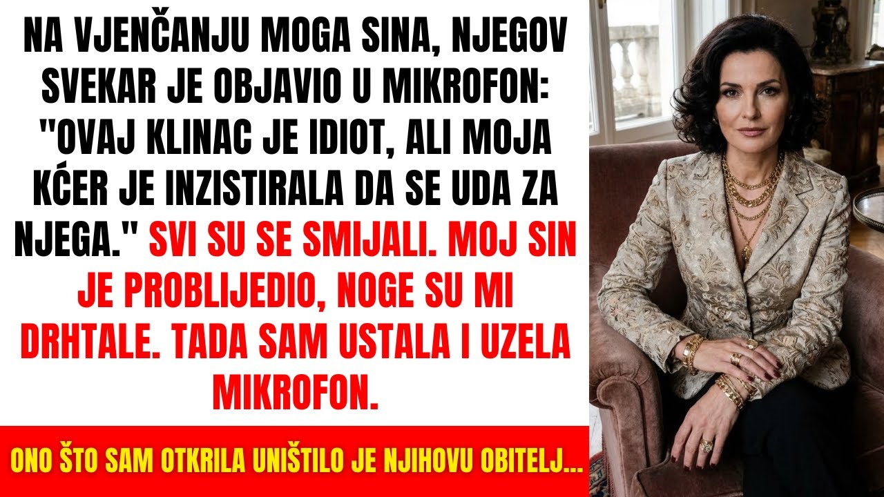 Na vjenčanju sina, svekar rekao: Ovaj klinac je idiot! Sin je zaplakao. Tada sam ja...