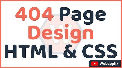 404 Page Not Found | Error 404 Design | 404 Page Design HTML CSS | Error Page HTML Template