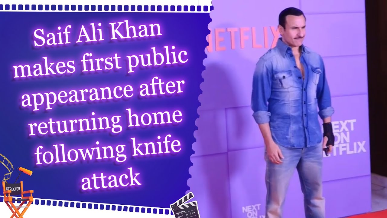 Saif Ali Khan makes first public appearance after returning home following knife attack