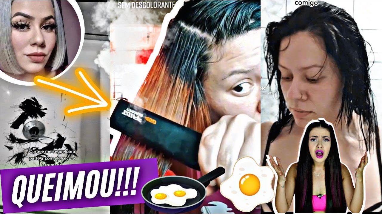 FRITOU O CABELO PRA TIRAR TINTA PRETA! CHAPINHA + DEKAPCOLOR DEU RUIM 😱