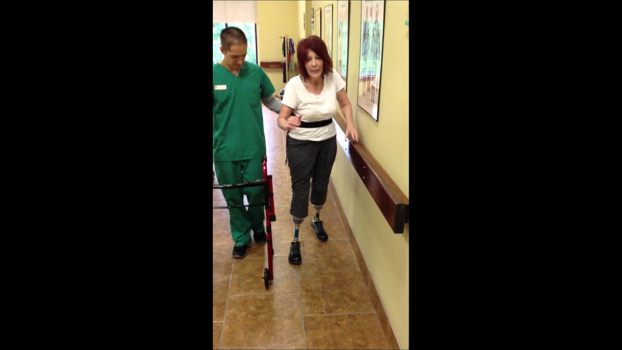 Double Amputee Walking on ProstheticsDay 7 Physical Therapy Diary 