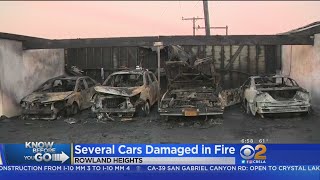 Several Cars Torched After Blaze Rips Through Carport In Rowland Heights