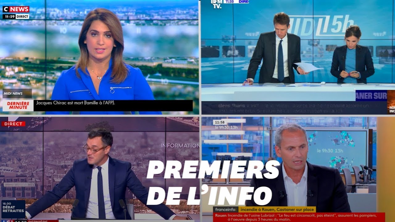 Le branle-bas de combat sur les chaînes TV pour annoncer la mort de Chirac